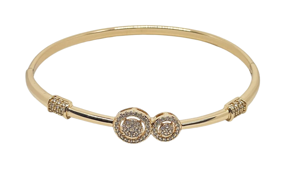 Pulsera aro dorado de rodio