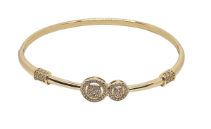 Pulsera aro dorado de rodio
