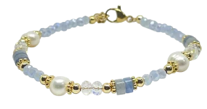 Pulsera de perla azul