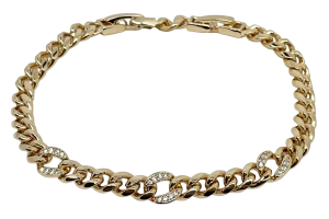 Pulsera de rodio con brillantitos