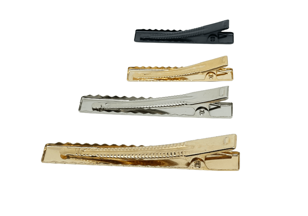 Set de 4 ganchos de pinza negro, dorado y plateado-gallery-0