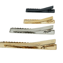 Set de 4 ganchos de pinza negro, dorado y plateado-gallery-0