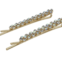 Set de ganchos de metal con brillantito
