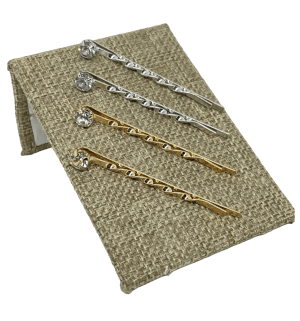 Set de ganchos sandinos de metal y brillantito