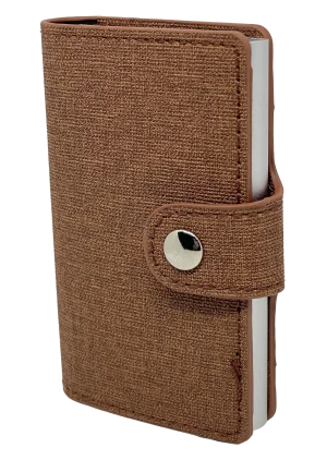 Tarjetero automático de cuerina RFID