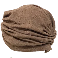 Turbante café con diseño-gallery-0