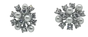 Aretes con brillantitos - chapa S925