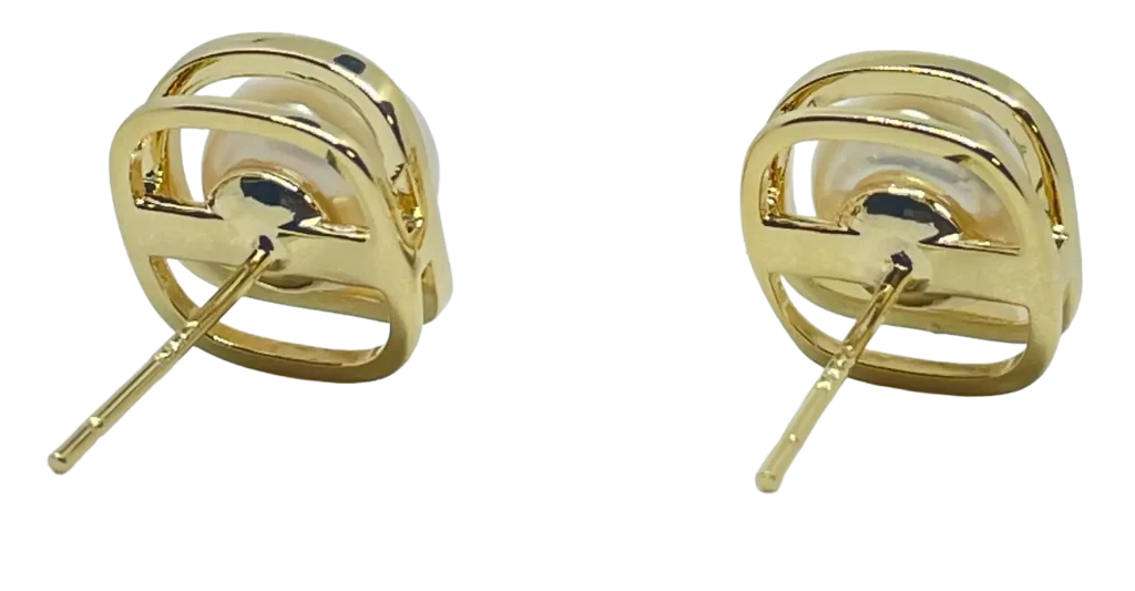 Arete dorado con perla-S925-gallery-0