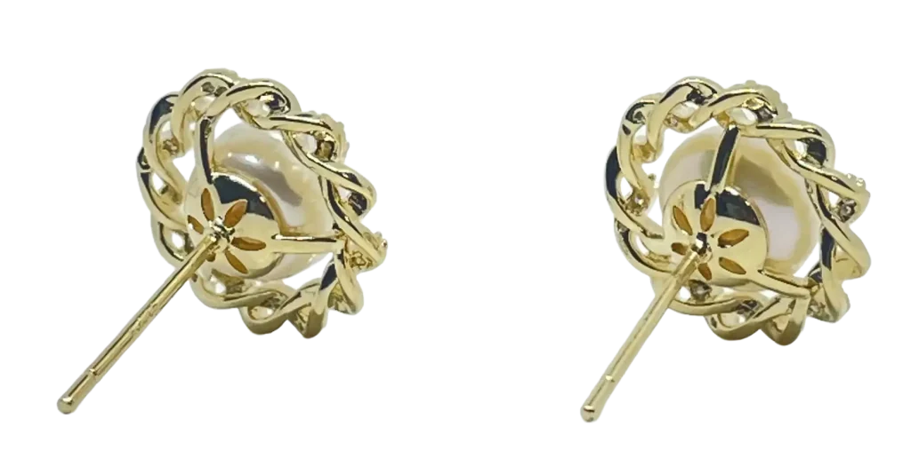 Arete dorado con perla-S925-gallery-0
