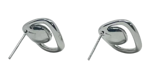 Arete plateado con brillantito-S925-gallery-0