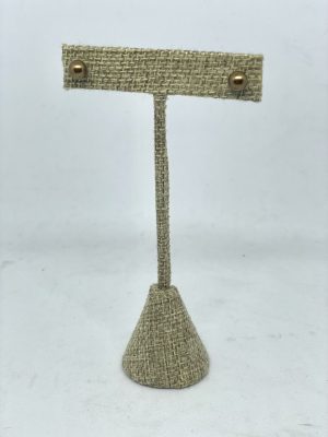 Aretes de perla café