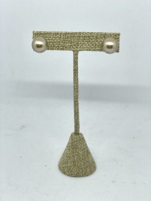 Aretes de perla champagne