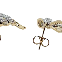 Aretes dorados de rodio con brillantito-gallery-0