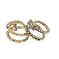 Earcuffs dorados con brillantitos de rodio-gallery-0