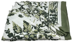 Pañuelo cuadrado blanco con verde-gallery-0