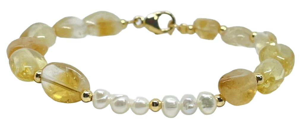 Pulsera ajustable con perlas