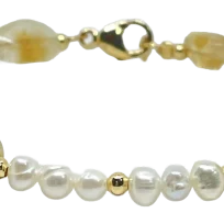 Pulsera ajustable con perlas