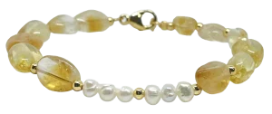 Pulsera ajustable con perlas