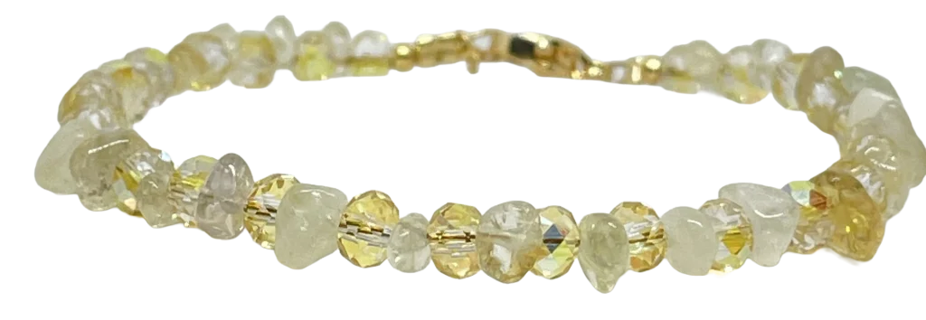 Pulsera ajustable con piedras amarillas