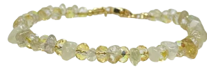 Pulsera ajustable con piedras amarillas