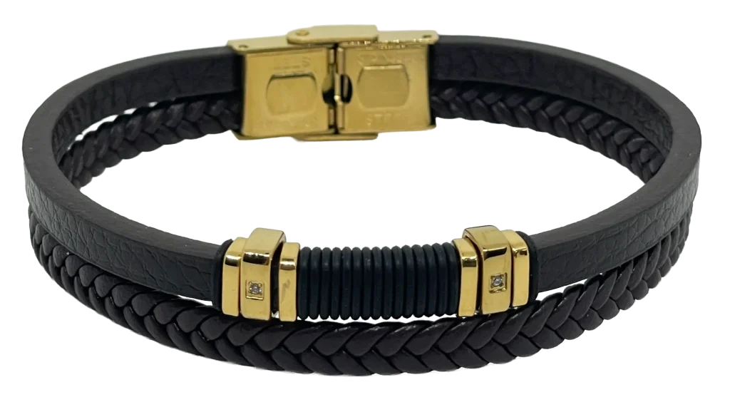 Pulsera café de cuerina  -gallery-0