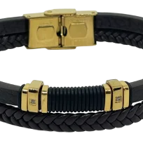 Pulsera café de cuerina  -gallery-0