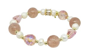 Pulsera de vidrio rosada -gallery-0