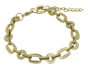 Pulsera dorada de acero inoxidable