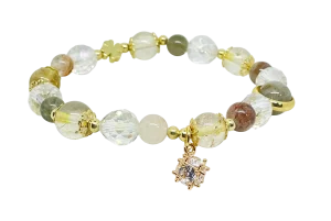 Pulsera elástica de vidrio gris-gallery-0