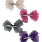Set de 4 moñas rosado, fucsia, morado y gris-gallery-0