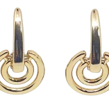 Aretes de rodio dorados