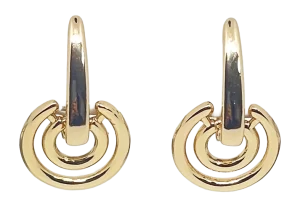 Aretes de rodio dorados