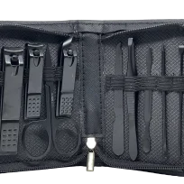 Set de manicure negro con zipper