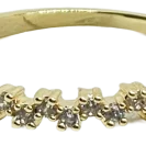 Anillo dorado con brillantitos (Talla 7)