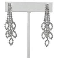 Aretes de brillantitos plateados