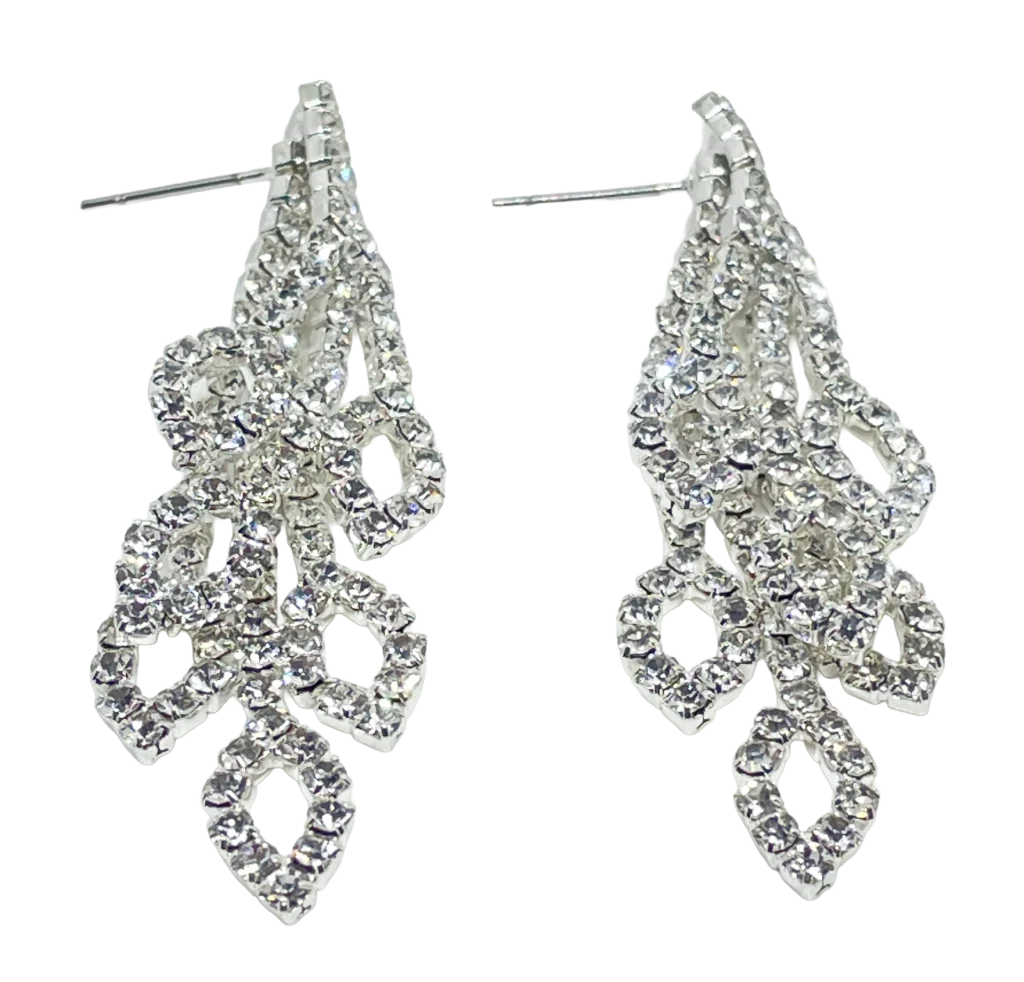 Aretes de brillantitos plateados-gallery-0