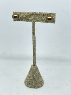 Aretes de perla café