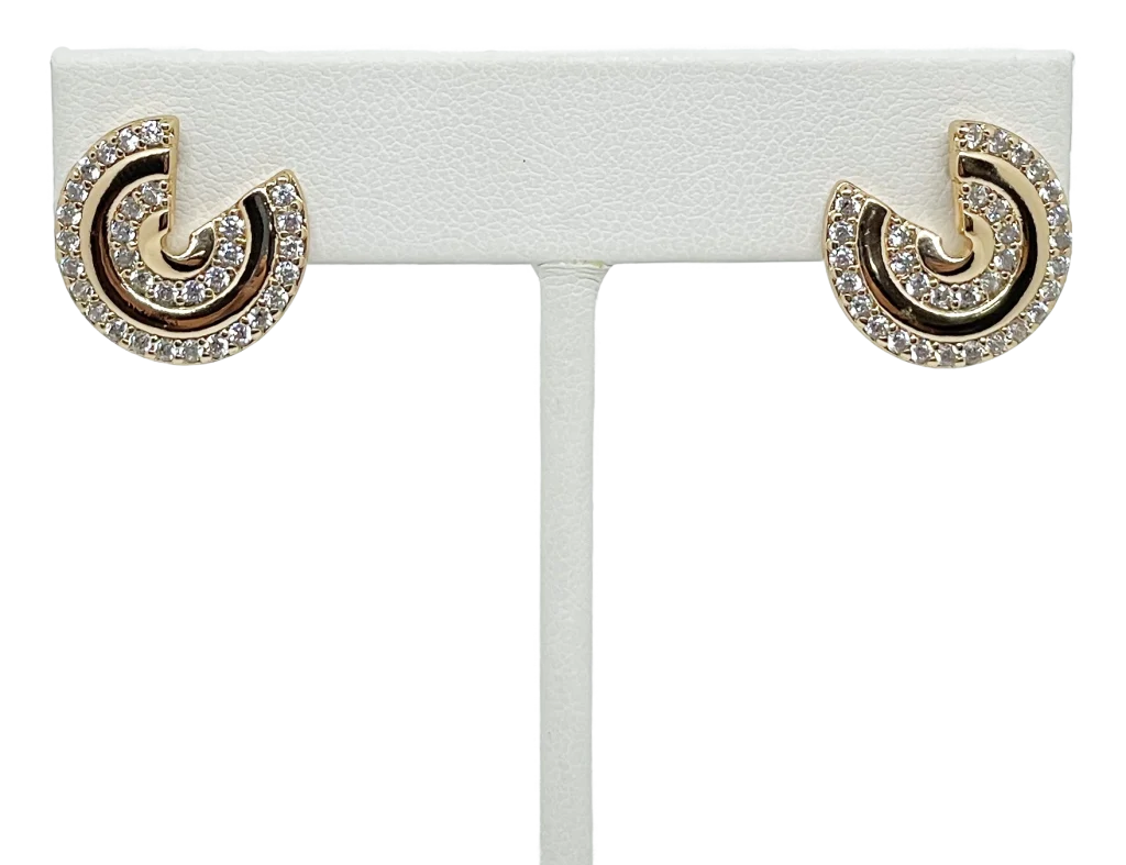 Aretes dorados de rodio de brillantitos-gallery-0