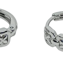 Aretes plateados de rodio