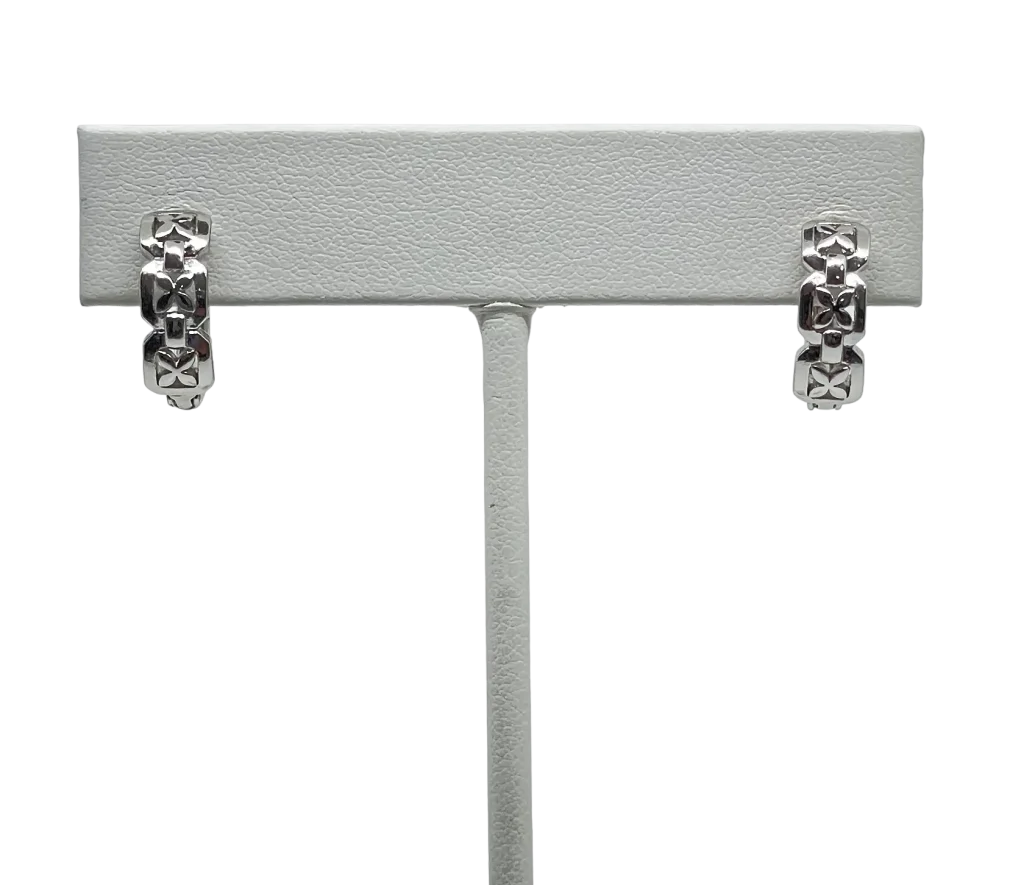 Aretes plateados de rodio-gallery-0