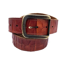 Cincho de cuero café talla-L