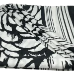 Pañuelo cuadrado blanco con negro-gallery-0