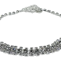 Pulsera plateada con brillantitos