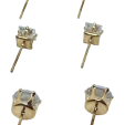 Set de aretes de zirconia en dorado-gallery-0