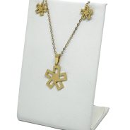 Set de collar y aretes de acero inoxidable-gallery-0