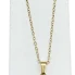 Set de collar y aretes dorado de acero inoxidable