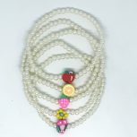 Set-de pulseras blancas plástica de perlas con frutas-gallery-0