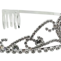 Tiara plateada con brillantios-gallery-0
