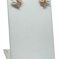 Aretes dorados de rodio con perlas-gallery-0