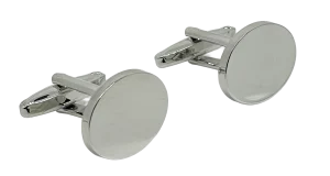 Mancuernillas plateadas de metal